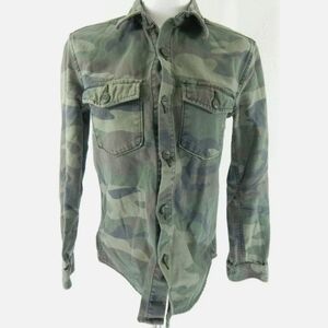 TNA Aritzia Otago Camouflage Button Down Shirt
